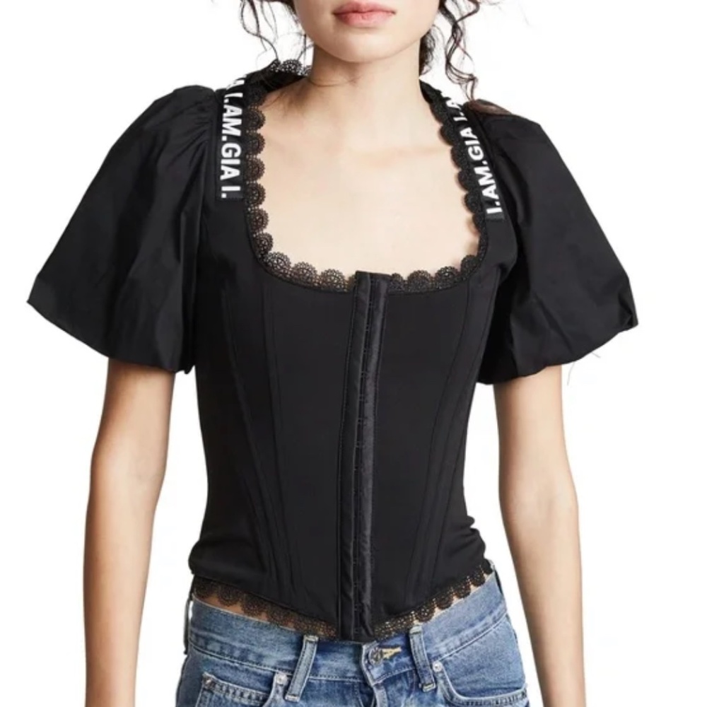 I.AM.GIA Black Chelsey Corset Top